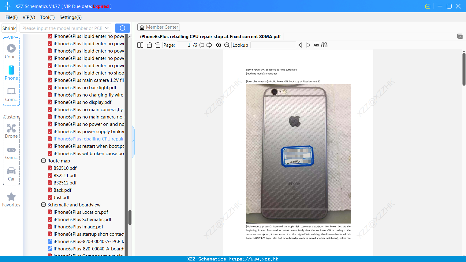 IPhone6sPlus Reballing CPU Repair Stop At Fixed Current 80MA
